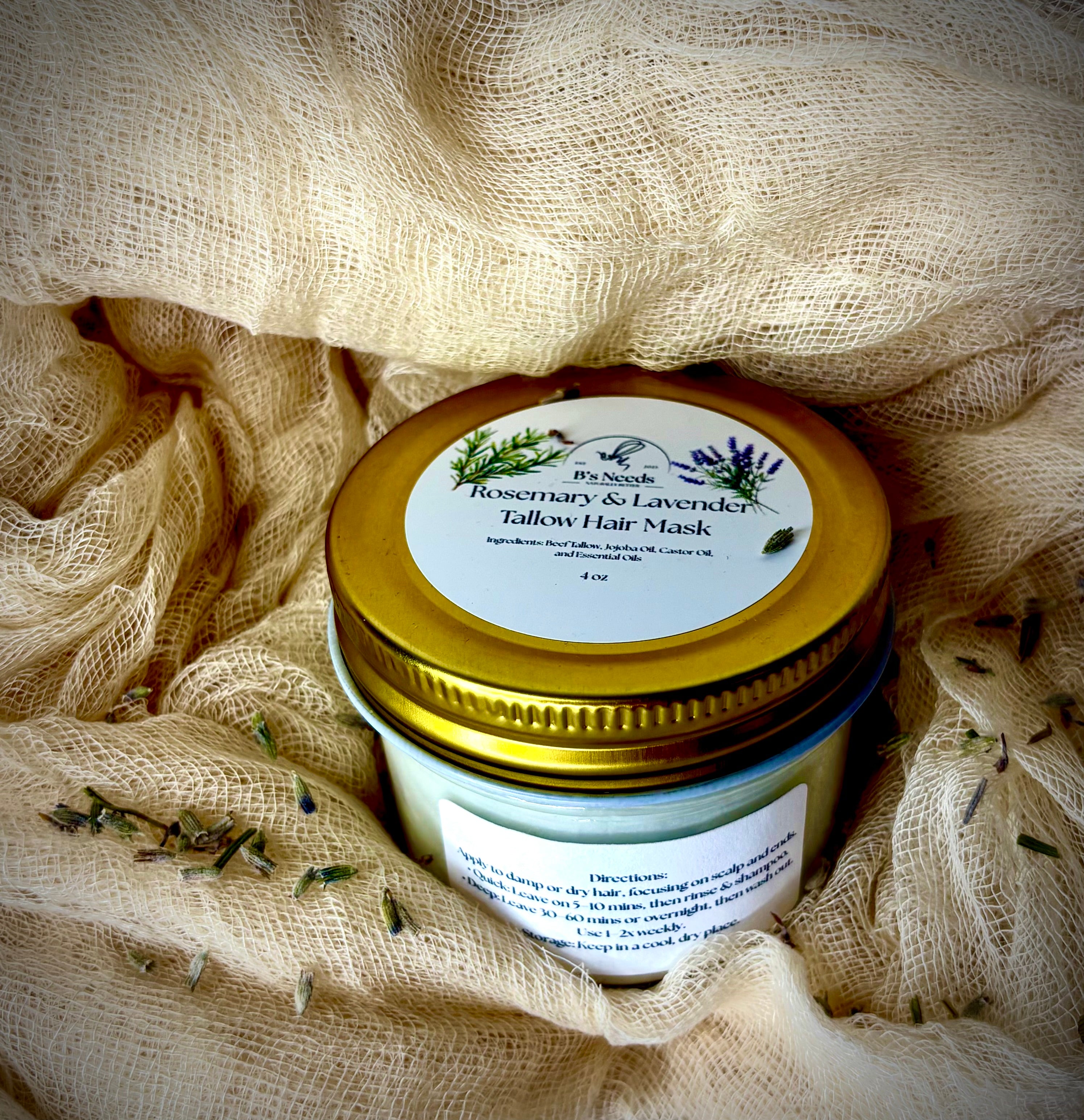 Rosemary & Lavender Tallow Hair Mask