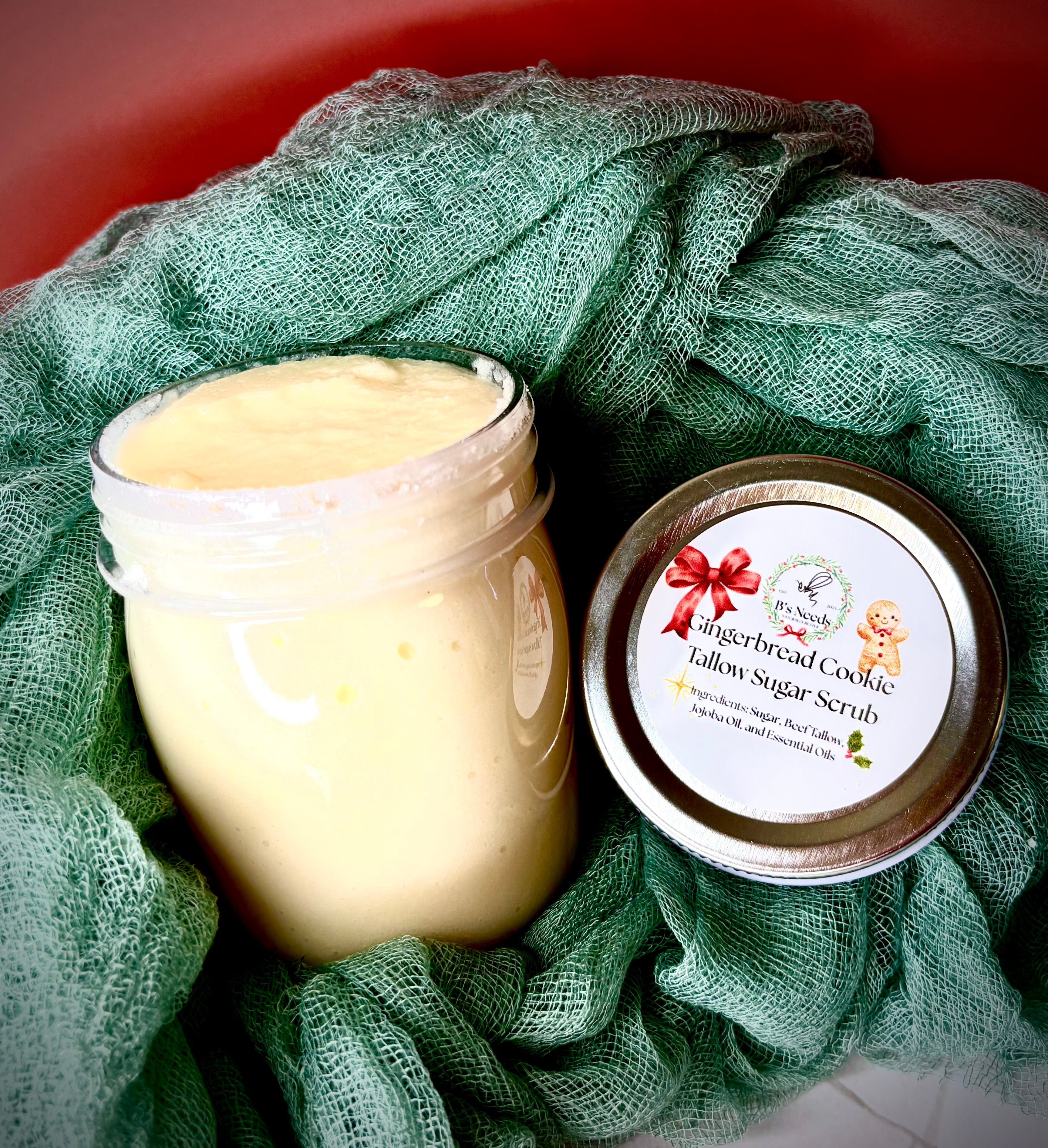 Christmas Tallow Sugar Scrubs