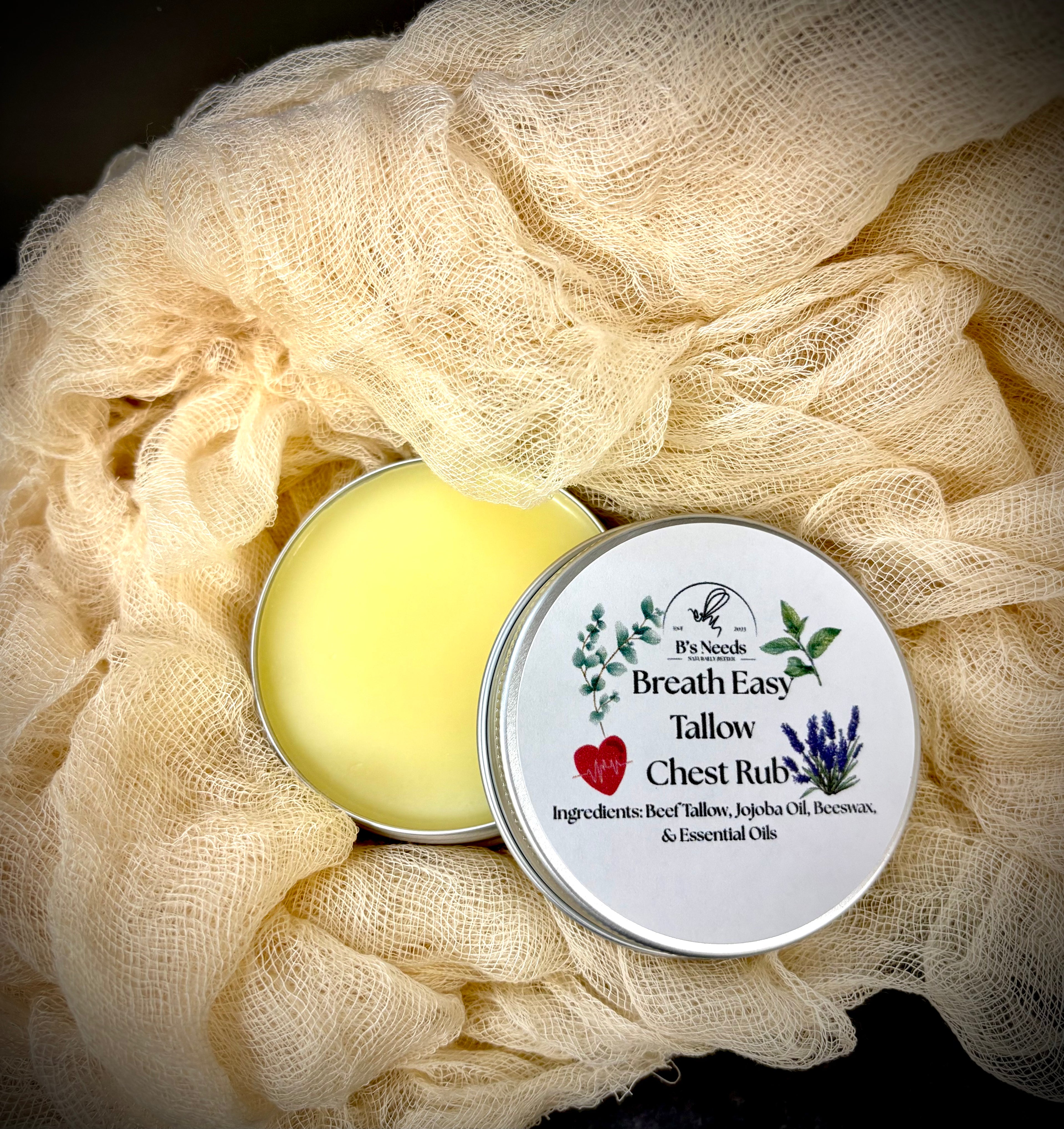 Breath Easy Tallow Chest Balm